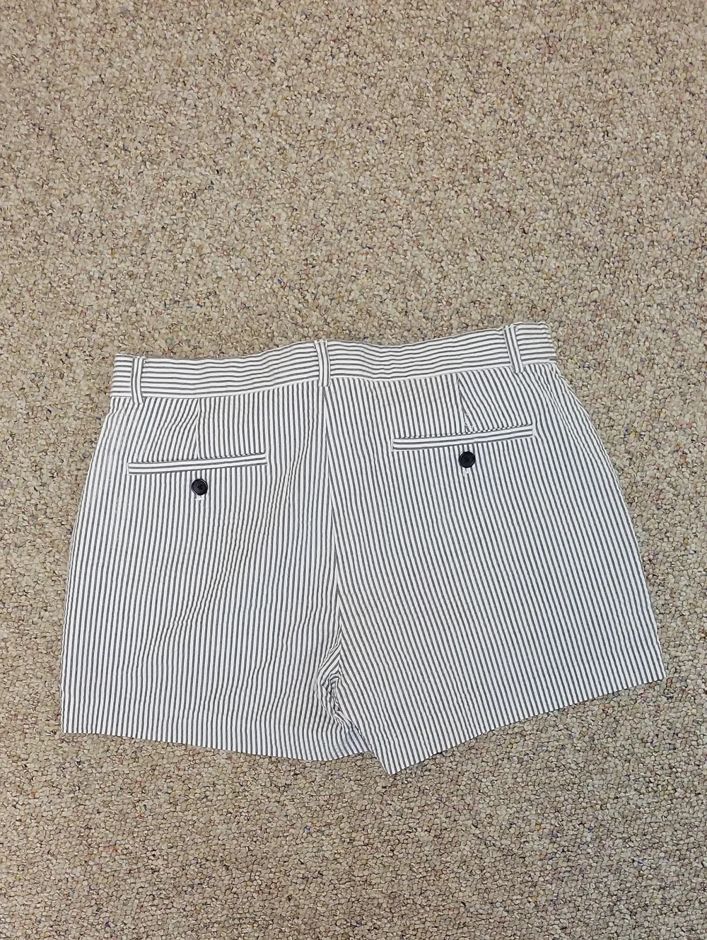 Banana Republic Blue & White Striped Seersucker Shorts Sz 8 New Preppy Summer - Picture 2 of 5